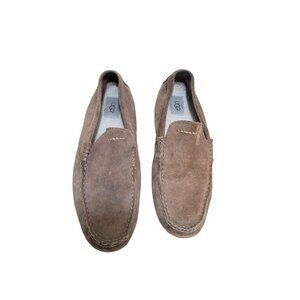 Ugg Mens Brown Suede Slip-On Loafers Slippers‎ Size 9